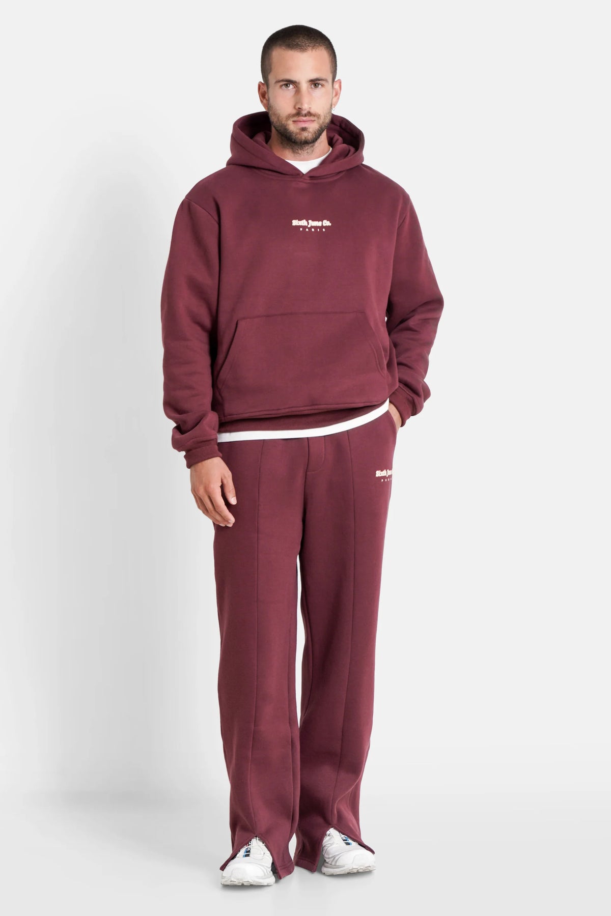 Hoodie Vibes Never Lie Bordeaux