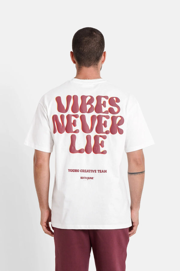 T-shirt Vibes Never Lie Blanc