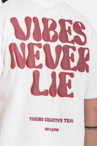 T-shirt Vibes Never Lie Blanc