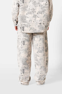 Pantalon Baggy Sixth June Paisley Beige