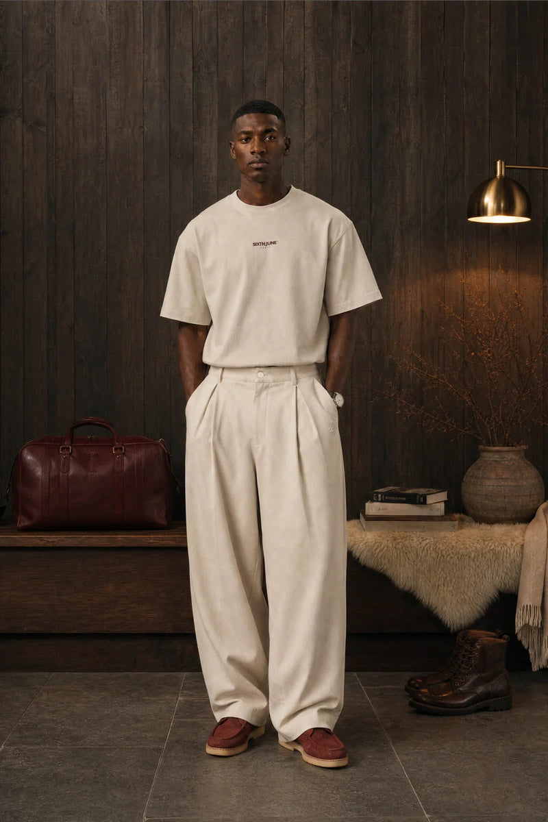 Pantalon Tailored Beige/Noir