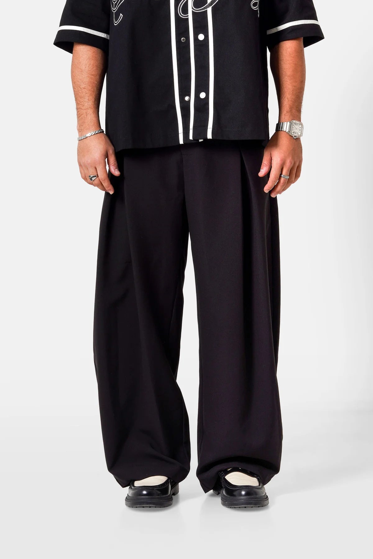 Pantalon Tailored Beige/Noir