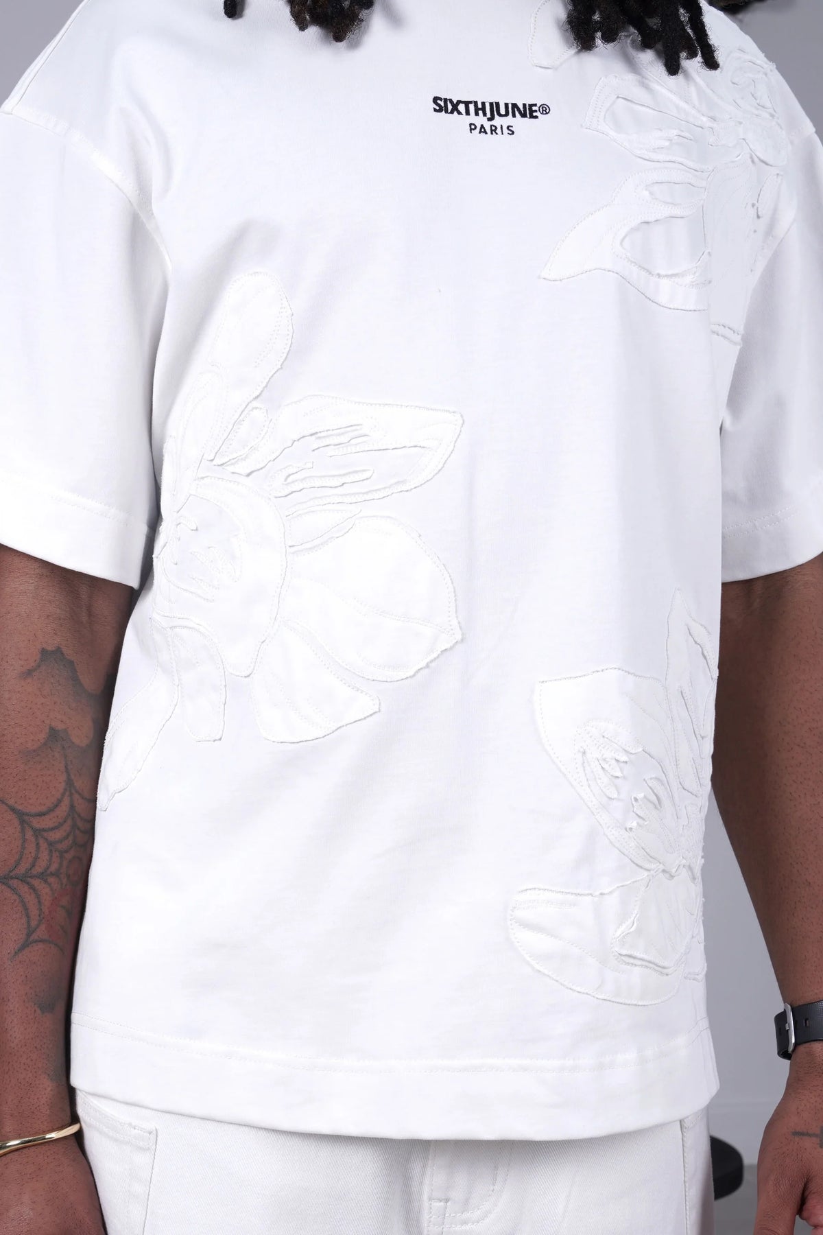 T-shirt Sixth June Floral Blanc