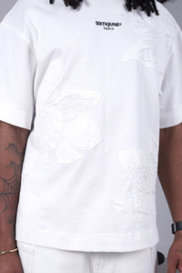 T-shirt Sixth June Floral Blanc