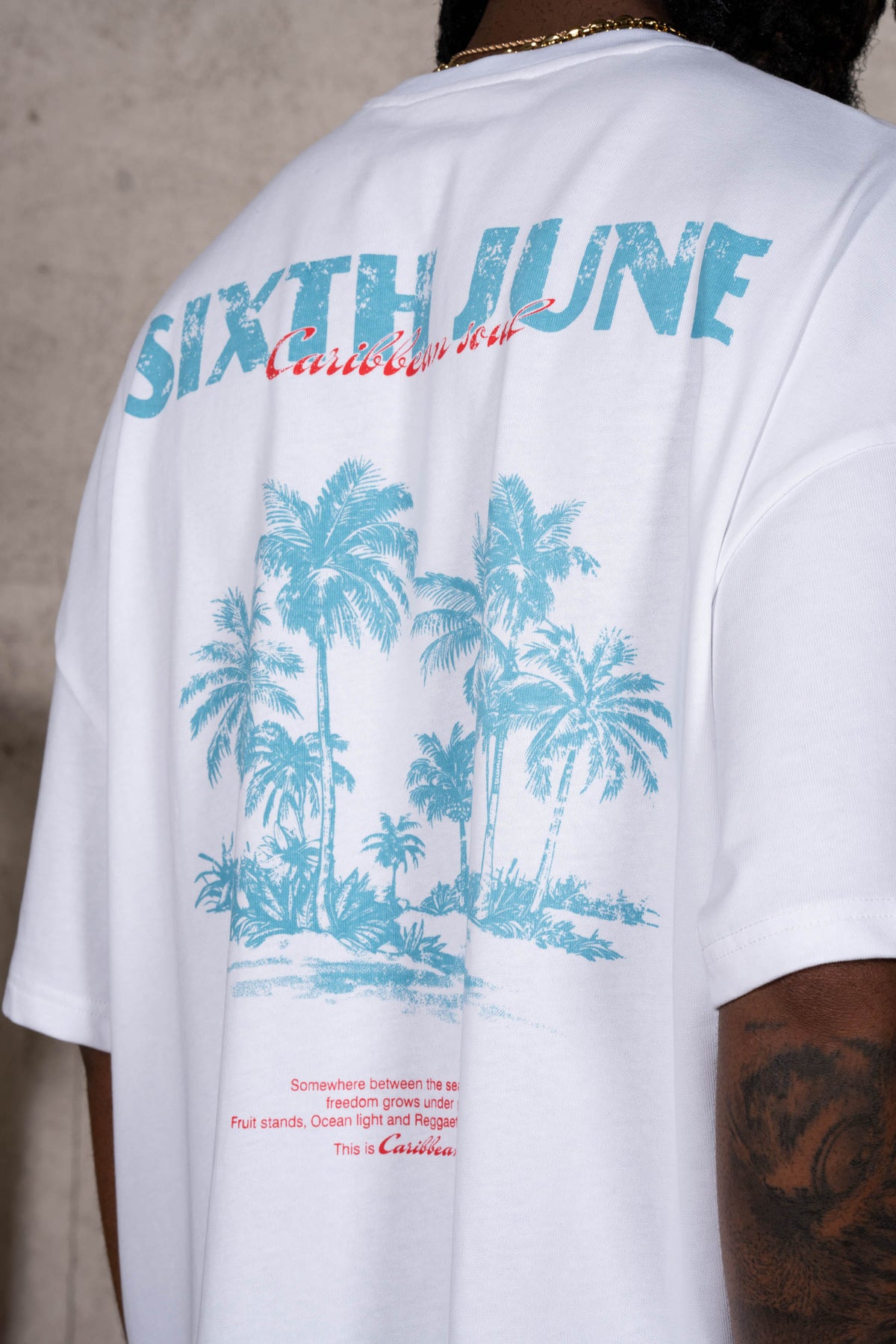 T-shirt Carribean Boxy Blanc