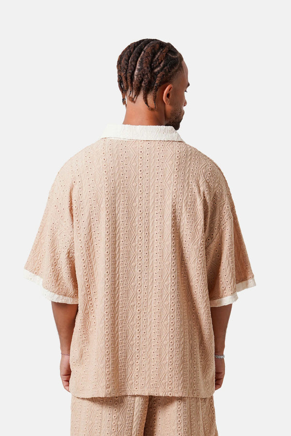 Polo Crochet Beige