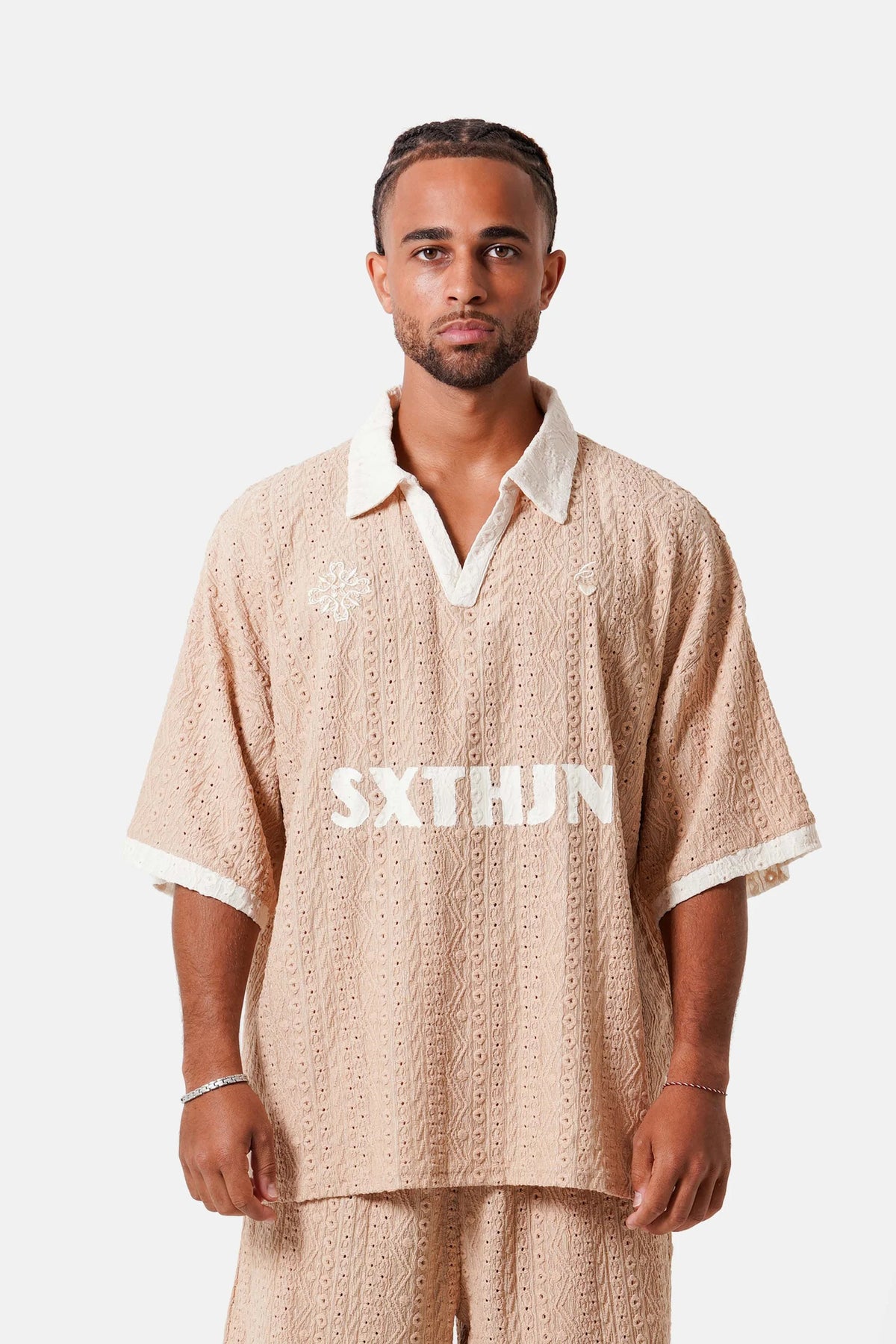 Polo Crochet Beige