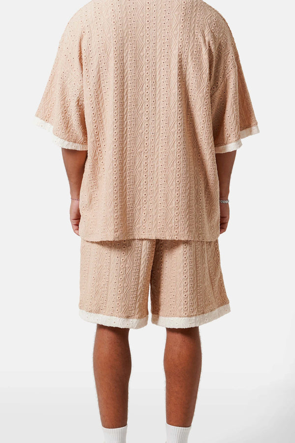 Short Crochet Beige