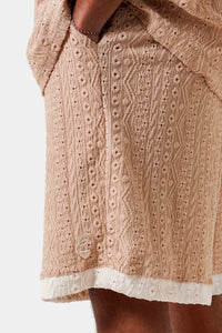 Short Crochet Beige