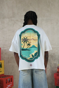 T-shirt Playa Luquillo Blanc/Noir