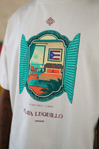 T-shirt Playa Luquillo Blanc/Noir