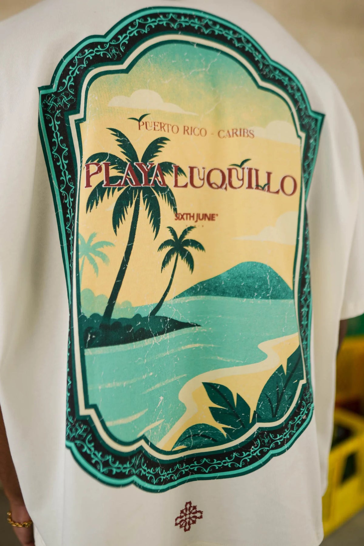 T-shirt Playa Luquillo Blanc/Noir