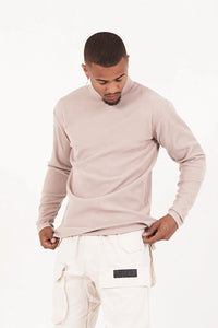 Pull Col Roulé Beige