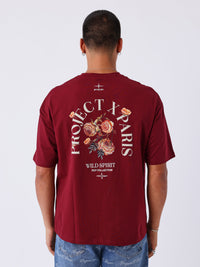 T-shirt Pxp Floral Bordeaux