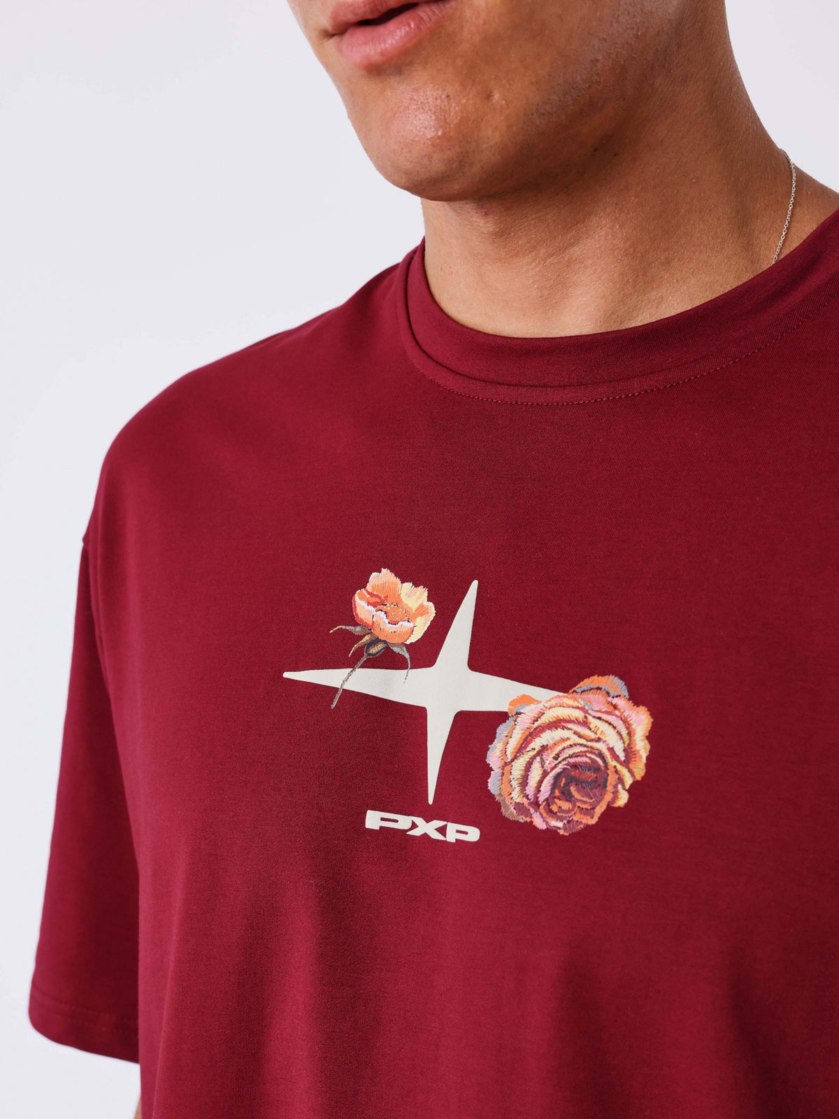 T-shirt Pxp Floral Bordeaux