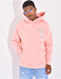 Hoodie Casa Tennis Rose/Beige/Noir