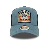 Casquette Trucker Denim Patch Vintage Bleu