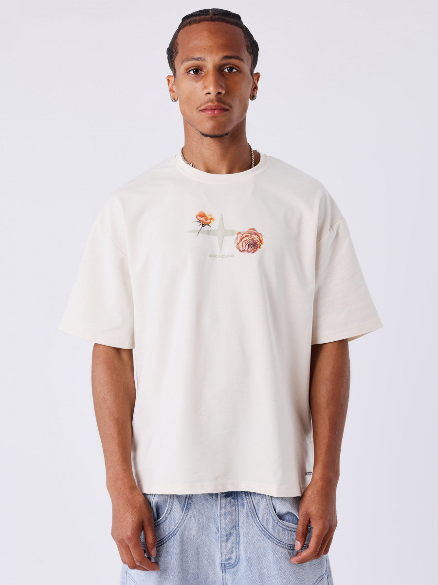 T-shirt Gothic Roses Ivoire