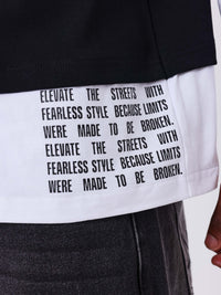 T-shirt Double Manche Over Noir