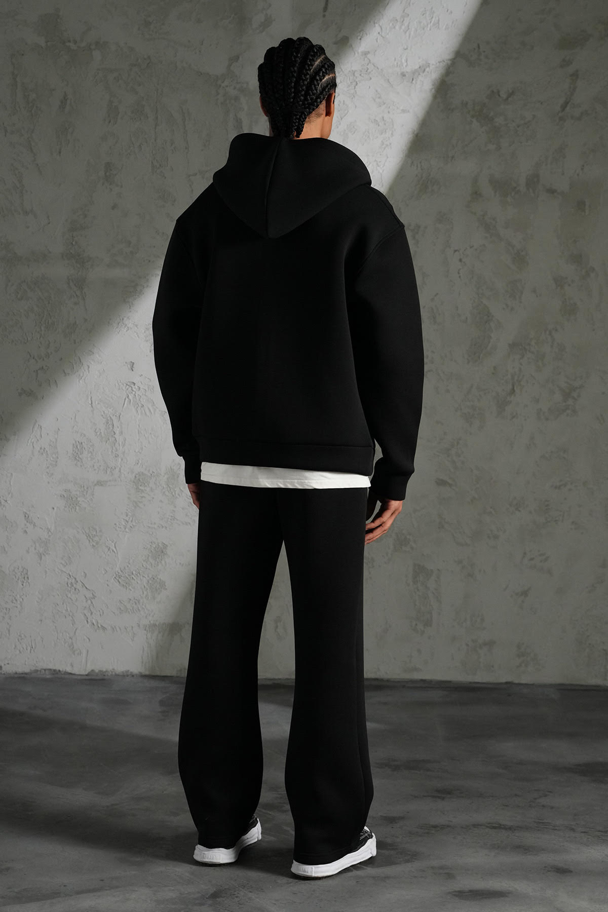 Ensemble Veste/Pantalon Néoprène Perle Noir