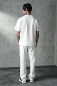 Ensemble T-shirt/Pantalon Coeur Marron/Beige/Blanc