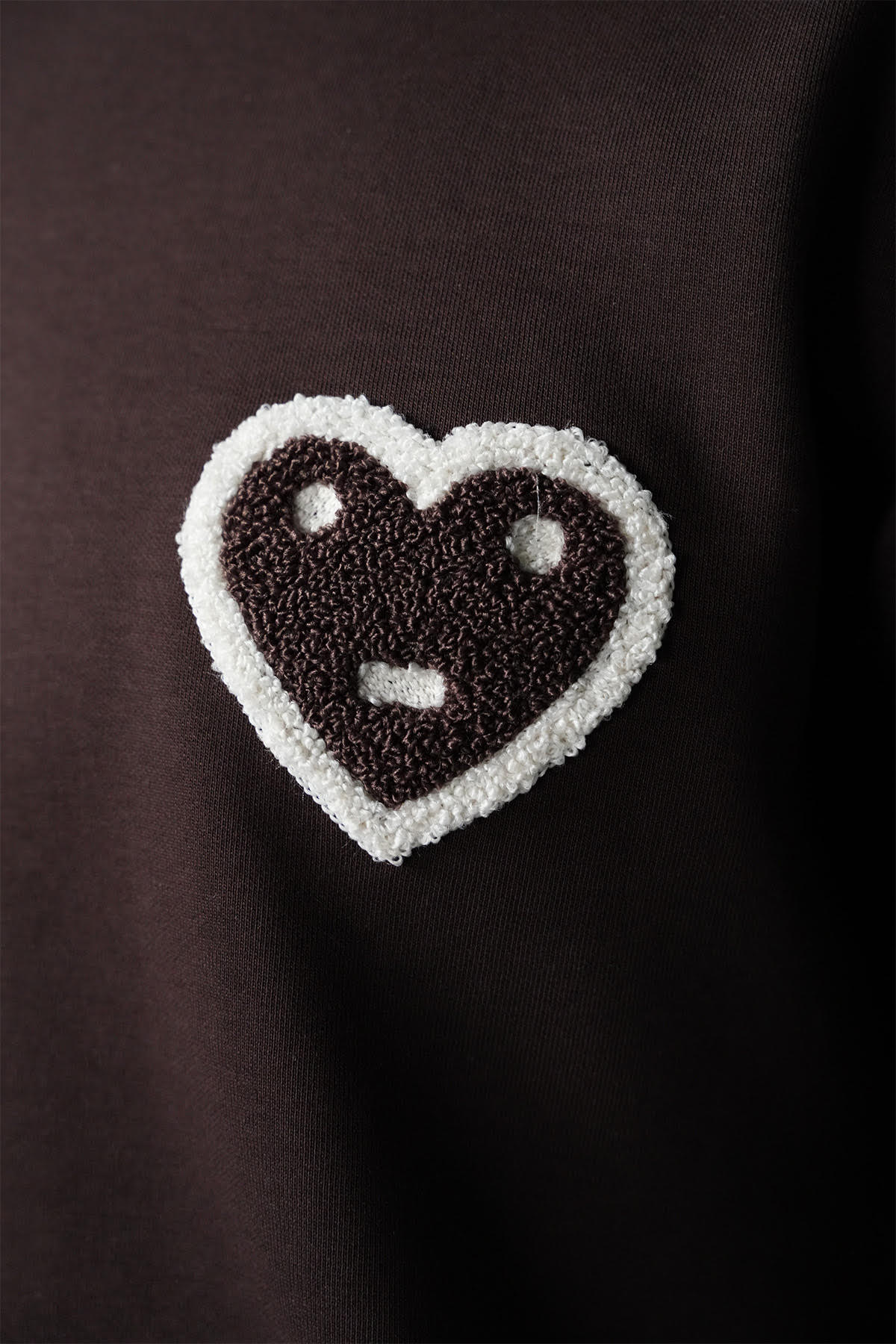Ensemble T-shirt/Pantalon Coeur Marron/Beige/Blanc