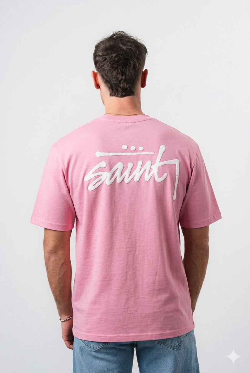 T-shirt Saints Blanc/Rose