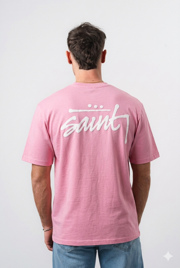 T-shirt Saints Blanc/Rose