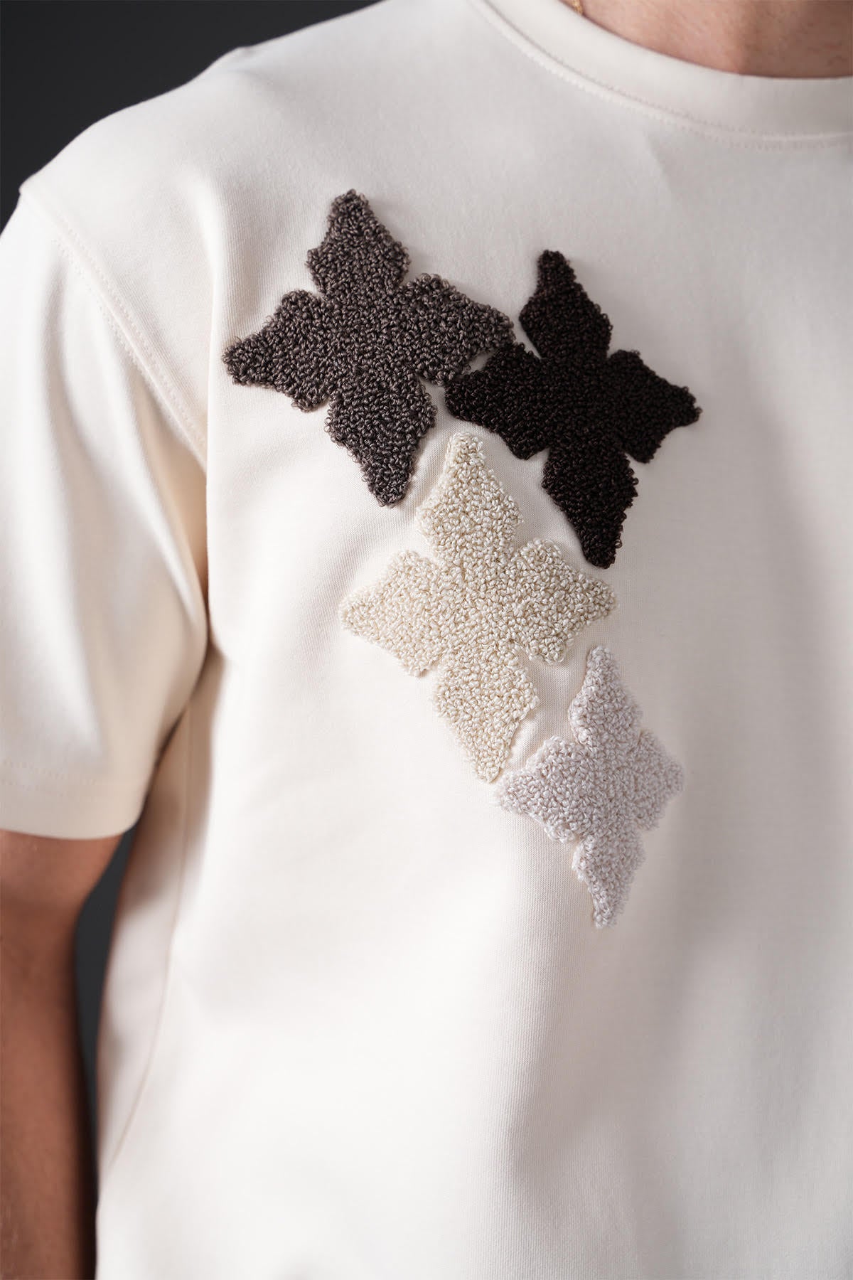 Ensemble T-shirt/Pantalon Croix Noir/Beige