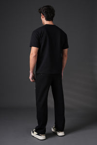 Ensemble T-shirt/Pantalon Croix Noir/Beige