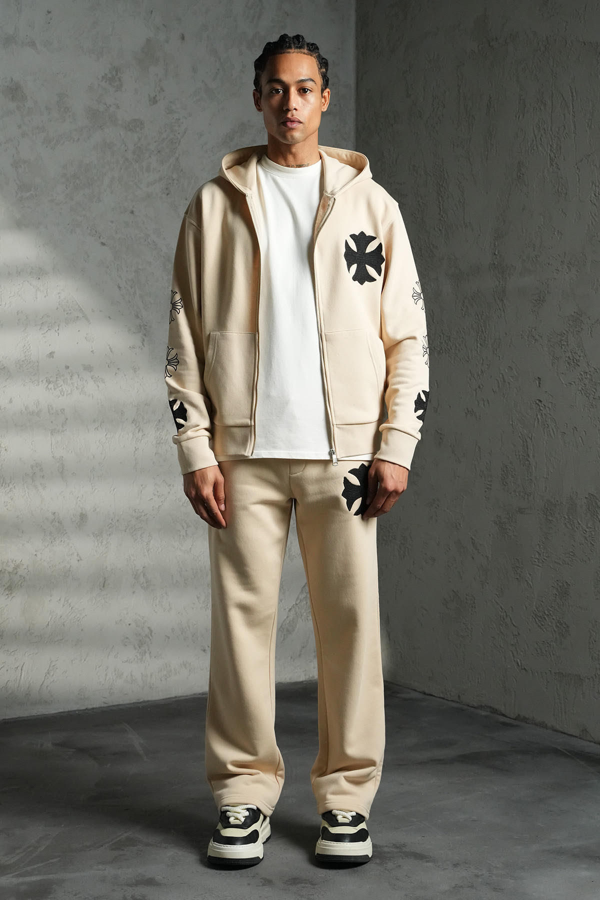Ensemble Veste/Pantalon Croix Beige