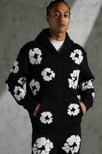 Ensemble Veste/Pantalon Flower Gris/Noir
