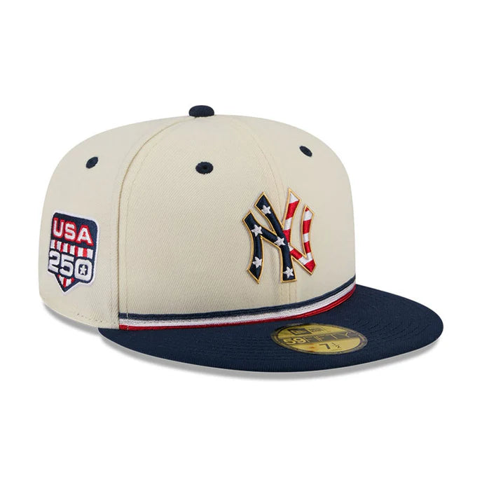 Casquette 59Fifty New York Yankees USA Beige/Marine