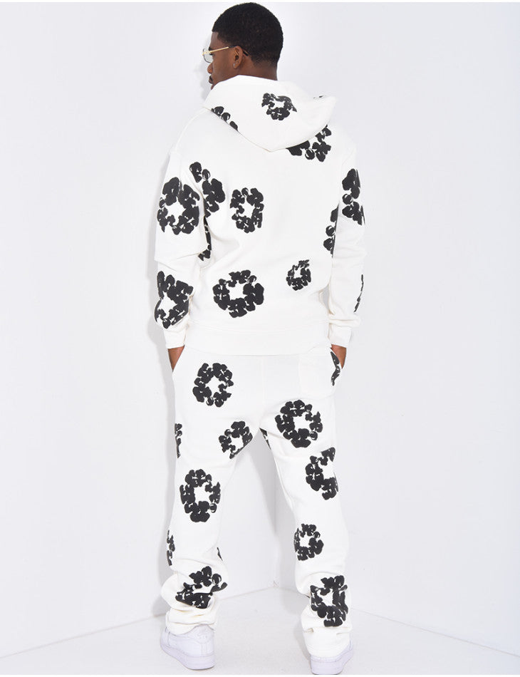 Survêtement Flower Noir/Beige/Rose/Blanc/Kaki