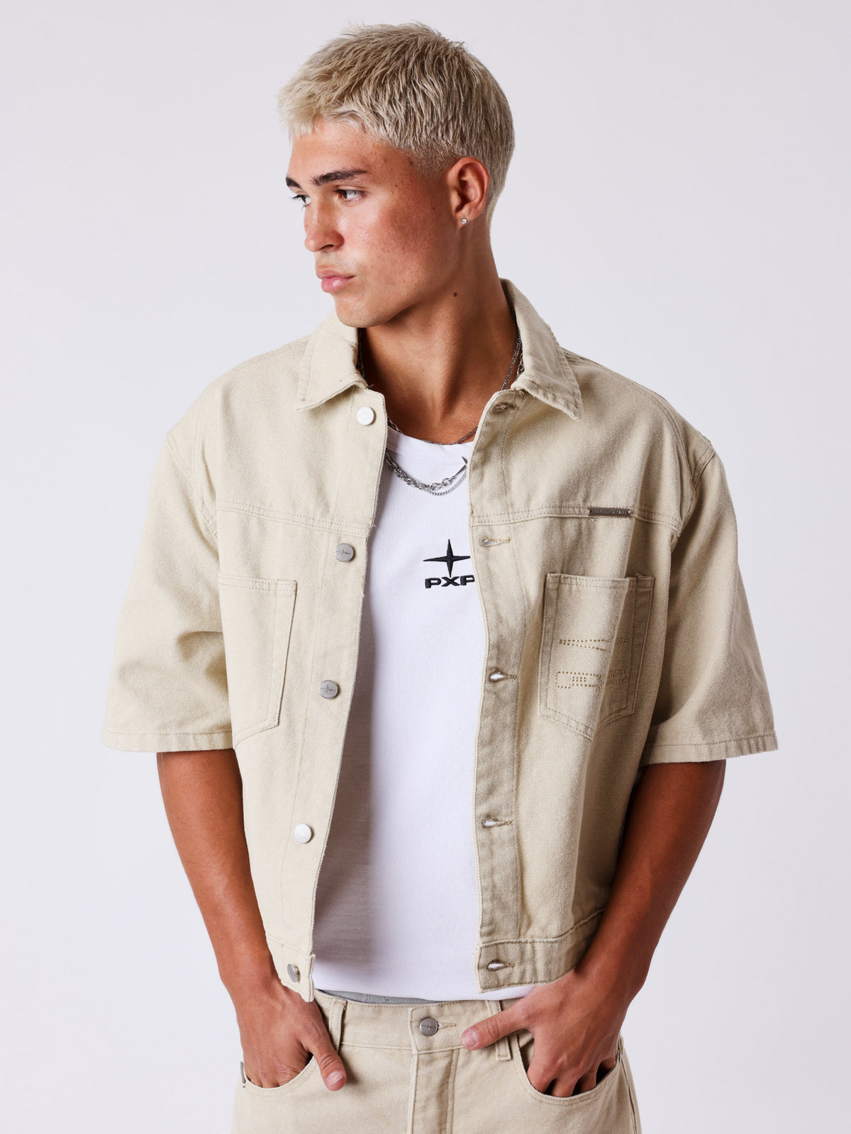Chemise en Jean Knockout Beige