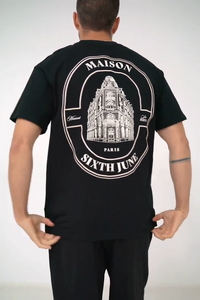 T-shirt Maison SJ Bordeaux/Noir