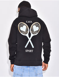 Hoodie Casa Tennis Rose/Beige/Noir