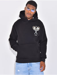 Hoodie Casa Tennis Rose/Beige/Noir