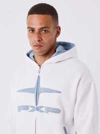 Veste Zip Vintage Blanc